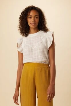 Katia Cotton Gauze Blouse - White
