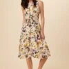 Margot Washable Silk Dress - Isabella Floral -Deals Zesty Vex Store 7910 Margot Silk Isabella Floral 1