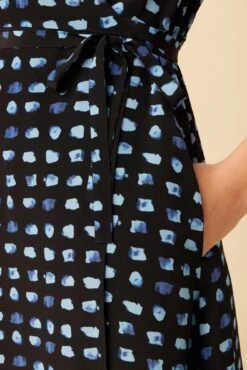 Ellie Washable Silk Dress - Squared Up Black -Deals Zesty Vex Store 7912 Ellie Squared Up Black 5