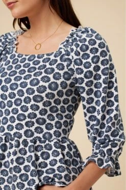 Berenice Reverie Knit Blouse - Calico Navy -Deals Zesty Vex Store 7920 Berenice Calico Navy 4