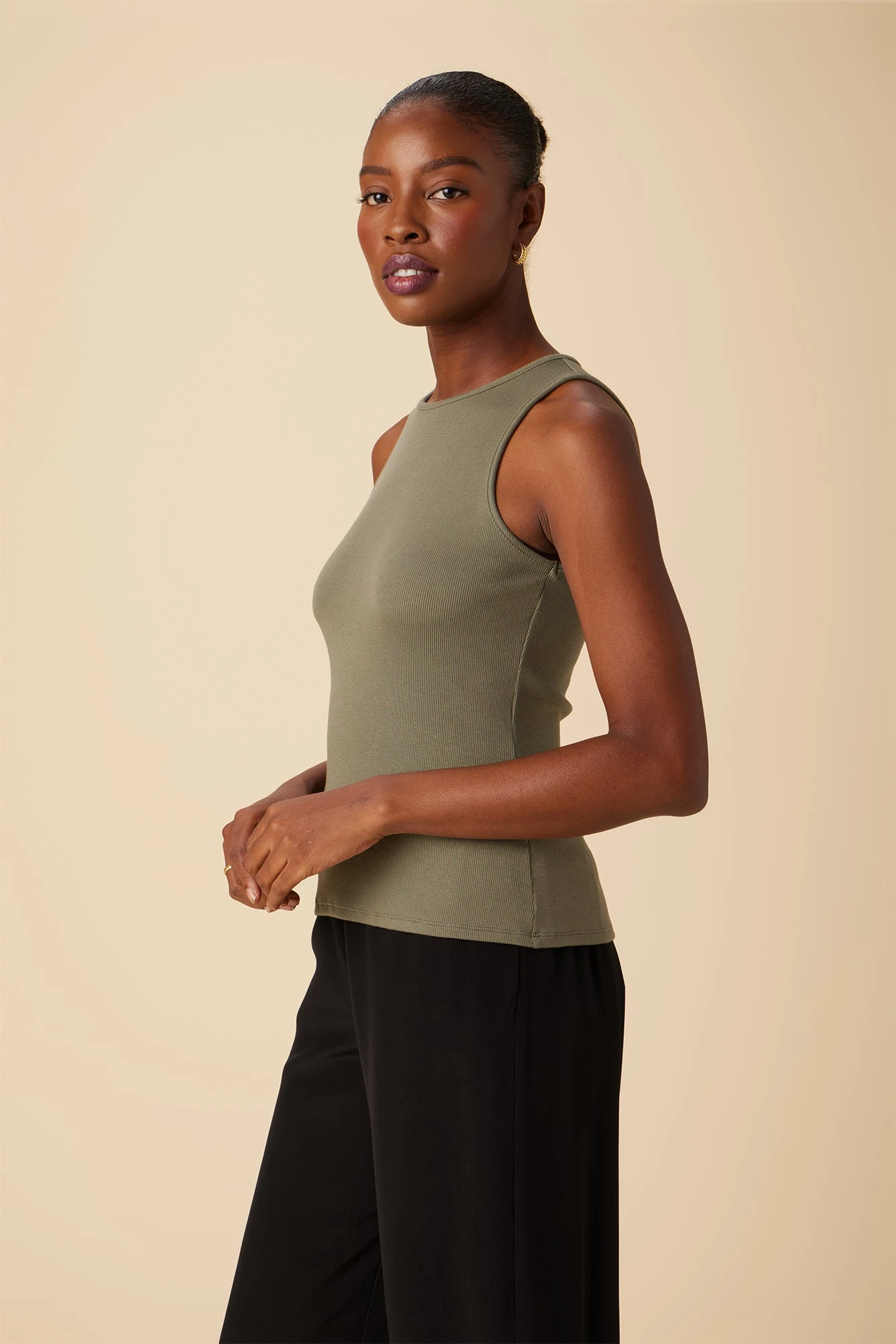 Jillian Dream Rib Tank - Vetiver 4 Jillian Dream Rib Tank - Vetiver - Image 2