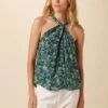 Hayden Washable Silk Blouse - Green Palm -Deals Zesty Vex Store 7934 Hayden Green Palm 1