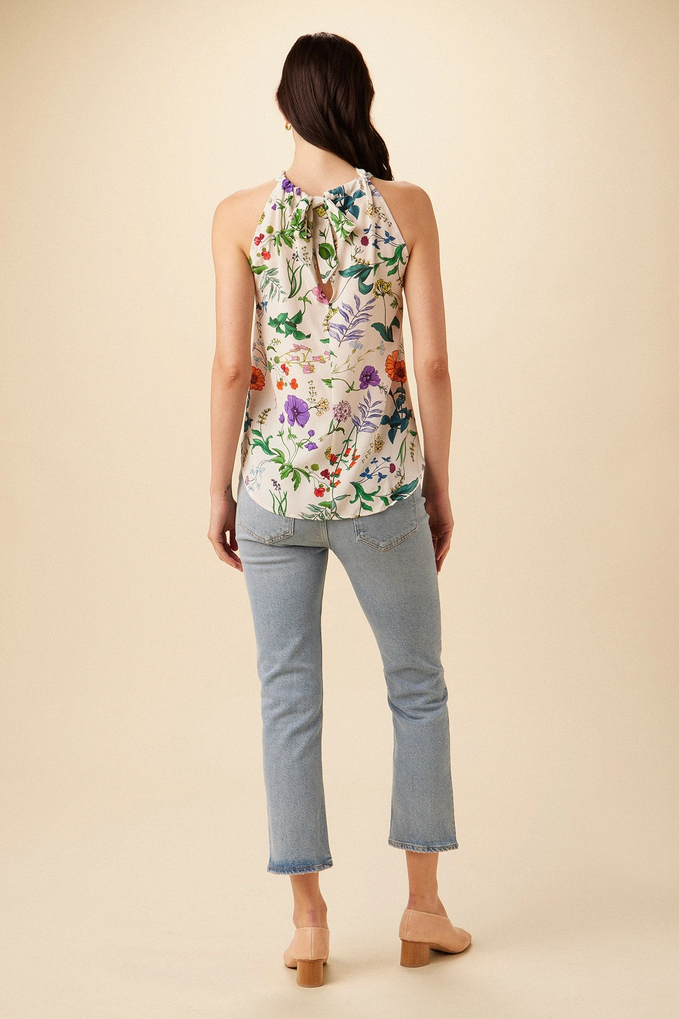 Hayden Washable Silk Blouse - Stella Floral White 5 Hayden Washable Silk Blouse - Stella Floral White - Image 3