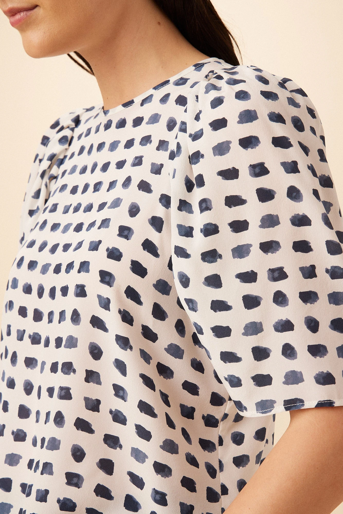 Sylvia Washable Silk Blouse - Squared Up White 6 Sylvia Washable Silk Blouse - Squared Up White - Image 4