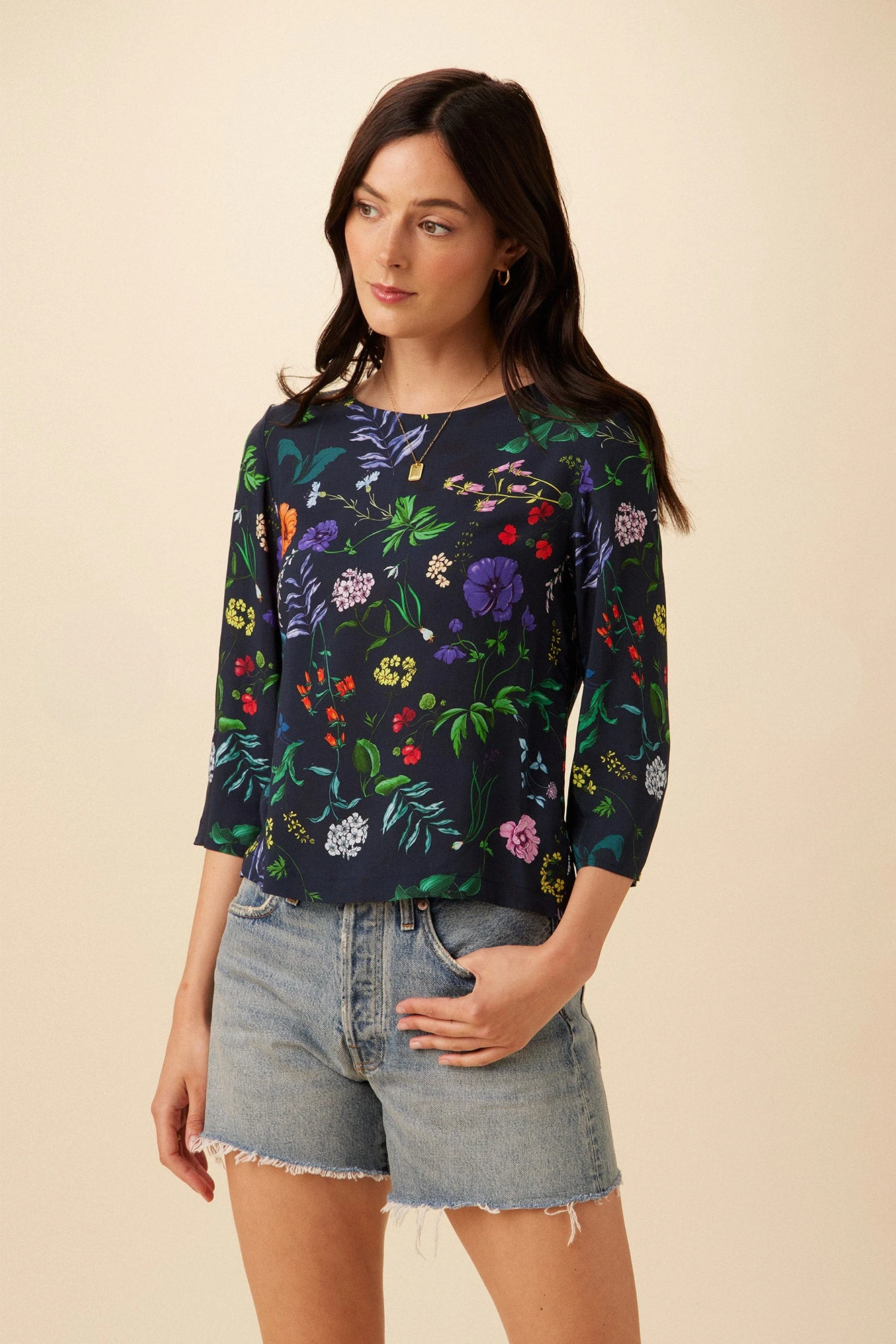 Martina Ecovero Blouse - Stella Floral Navy 3 Martina Ecovero Blouse - Stella Floral Navy