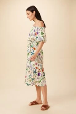 Misha Washable Silk Dress - Stella Floral White -Deals Zesty Vex Store 7947 Misha Stella White 2