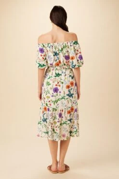 Misha Washable Silk Dress - Stella Floral White -Deals Zesty Vex Store 7947 Misha Stella White 3