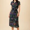 Joyce Ecovero Midi Dress - Stella Floral Navy -Deals Zesty Vex Store 7948 Joyce Stella Navy 1