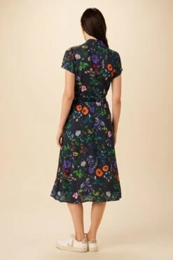 Joyce Ecovero Midi Dress - Stella Floral Navy -Deals Zesty Vex Store 7948 Joyce Stella Navy 3