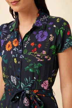 Joyce Ecovero Midi Dress - Stella Floral Navy -Deals Zesty Vex Store 7948 Joyce Stella Navy 4