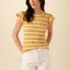 Kelso Organic Cotton Blouse - Ivory And Sunflower 1 Kelso Organic Cotton Blouse - Ivory And Sunflower -Deals Zesty Vex Store 7954 Kelso Ivory Sunflower 1