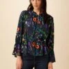 Paige Ecovero Blouse - Stella Floral Navy -Deals Zesty Vex Store 7967 Paige Stella Navy 1