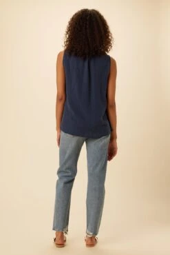 Alicia Tencel Blouse - Black Iris -Deals Zesty Vex Store 7976 Alicia Black Iris 3