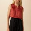 Alicia Tencel Blouse - Red Clay -Deals Zesty Vex Store 7976 Alicia Red Clay 1