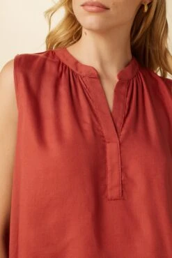 Alicia Tencel Blouse - Red Clay -Deals Zesty Vex Store 7976 Alicia Red Clay 4