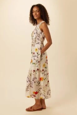 Larsa Washable Silk Dress - Provence Ivory -Deals Zesty Vex Store 7988 Larsa Provence Ivory 2