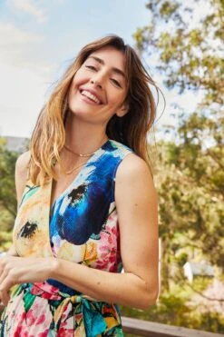 Hanne Washable Silk Maxi Dress - Full Bloom -Deals Zesty Vex Store 9223 Hanne Full Bloom 552