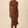 Cornelia Reverie Knit Dress - Almond Leopard Print -Deals Zesty Vex Store 9363 Cornelia Almond Leopard 1