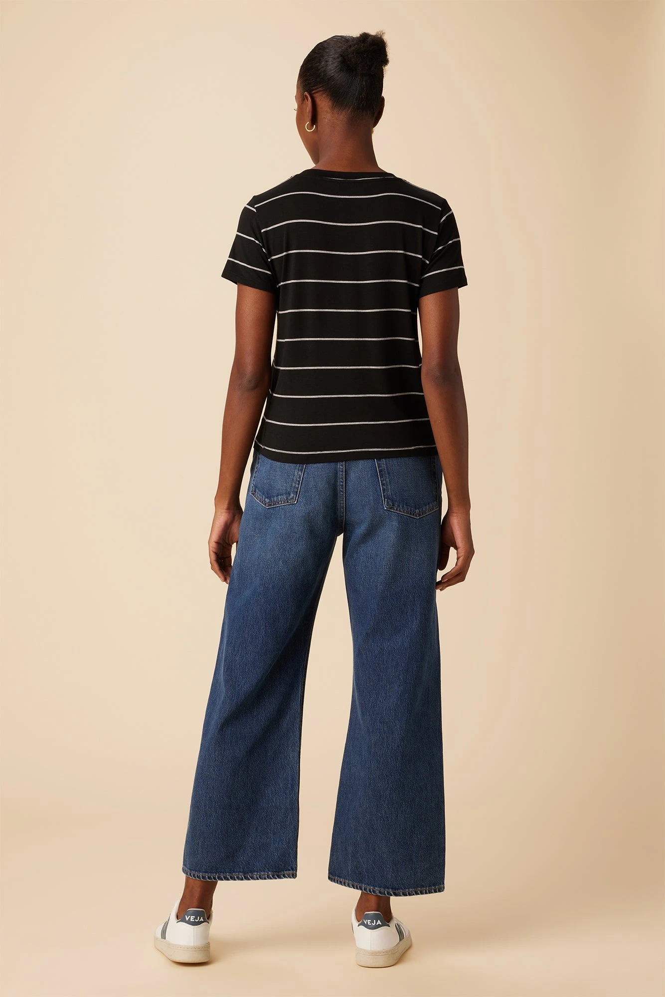 Berkeley Dream Knit Tee - Black Havana Stripe 5 Berkeley Dream Knit Tee - Black Havana Stripe - Image 3