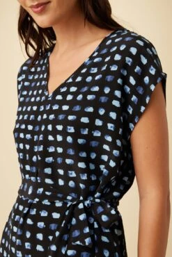 Cindra Washable Silk Midi Dress - Squared Up Black -Deals Zesty Vex Store 9674 Cindra Squared Up Black 4