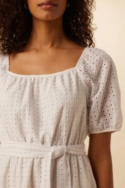 Michelle Cotton Eyelet Dress - White -Deals Zesty Vex Store 9987 Michelle Eyelet White 4